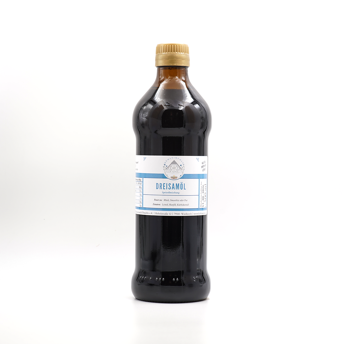 Ölmischung Dreisamöl der KÜHLEN MÜHLE in der 500 ml Flasche