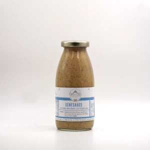 Senfsauce der KÜHLEN MÜHLE in der 250 ml Flasche