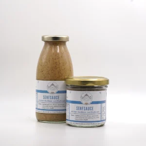 Senfsauce der KÜHLEN MÜHLE in zwei Gläsergrößen