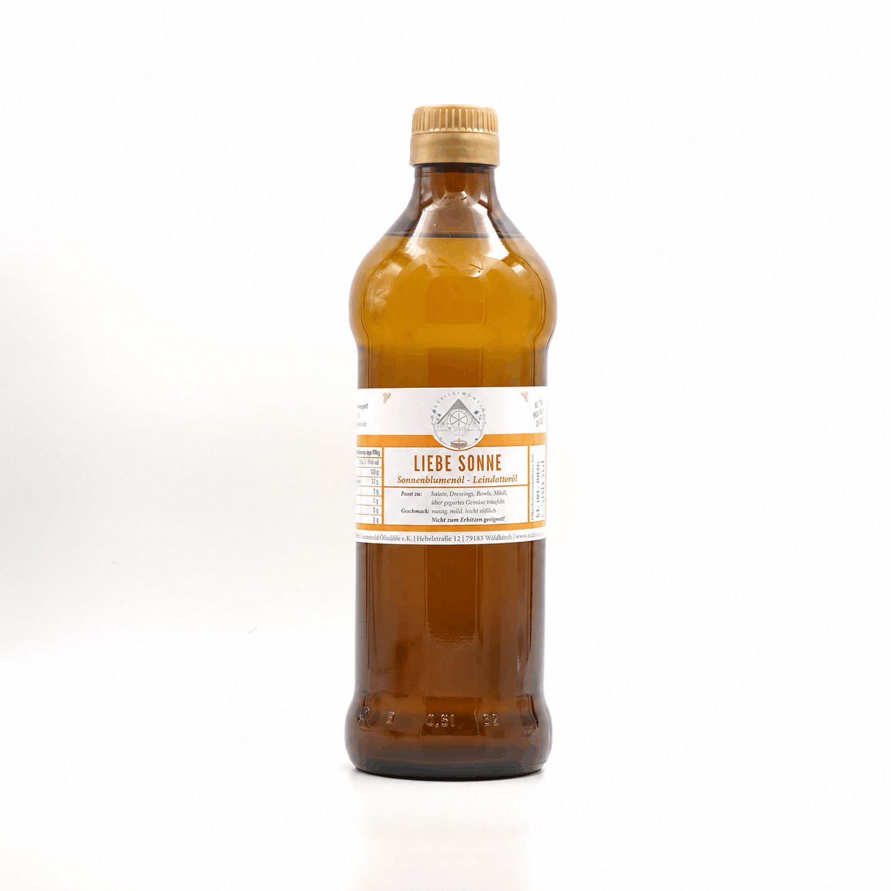 Liebe Sonne Ölmischung der KÜHLEN MÜHLE in der 500 ml Flasche